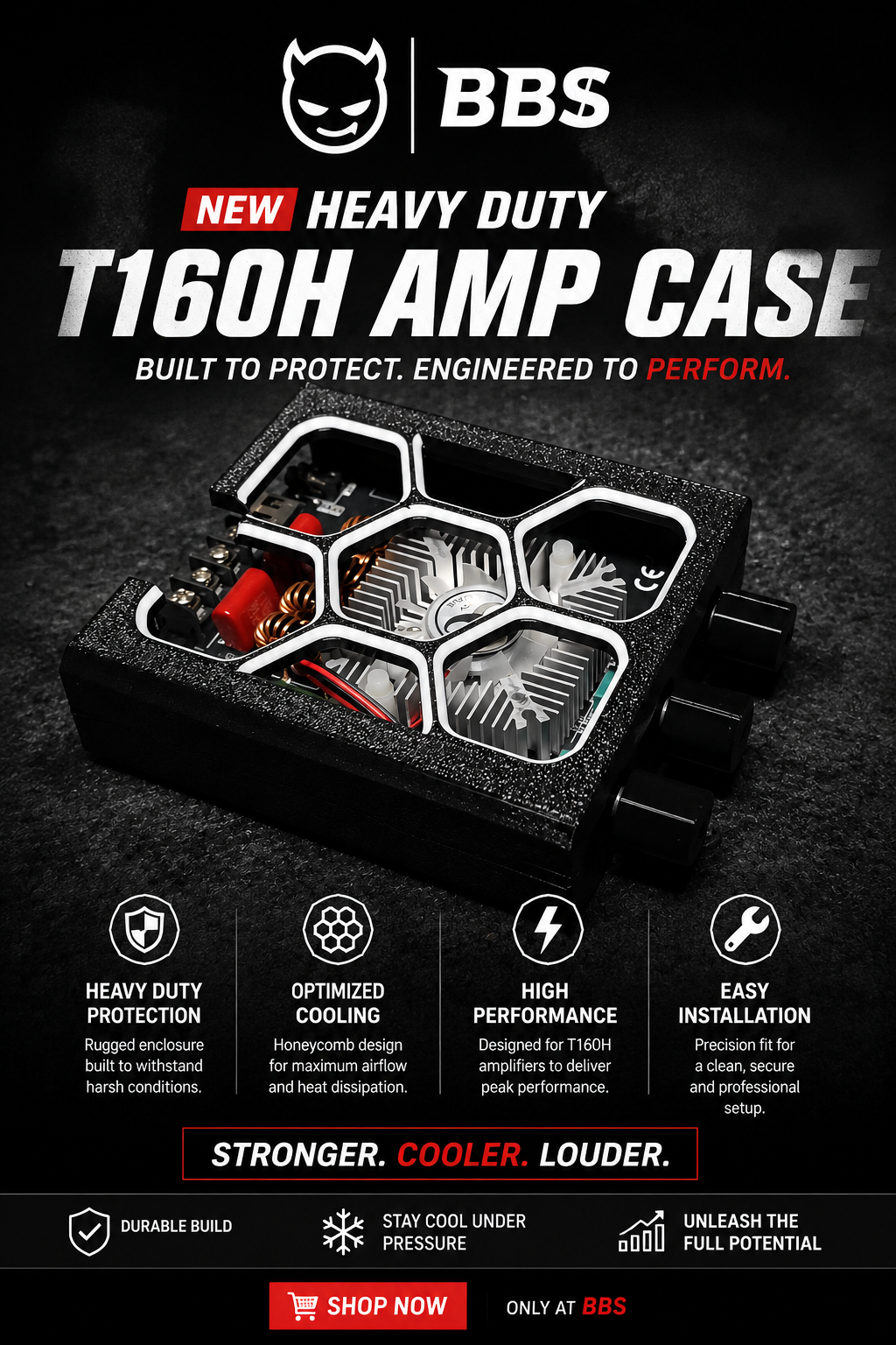 BBS HEAVY DUTY T160H Amp Case 🔥