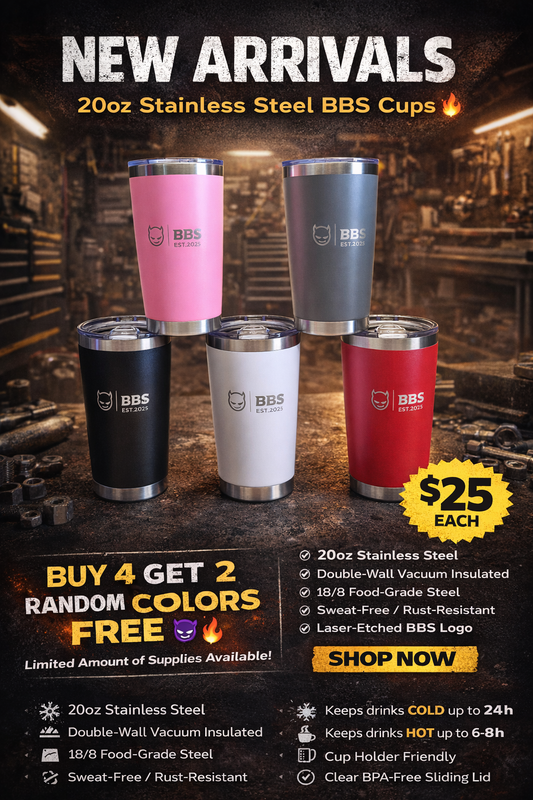 20 oz BBS Style Stainless Tumblers 🧊🥶